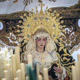 María Santísima del Rocío, de la hermandad de la Redención, el pasado Lunes Santo